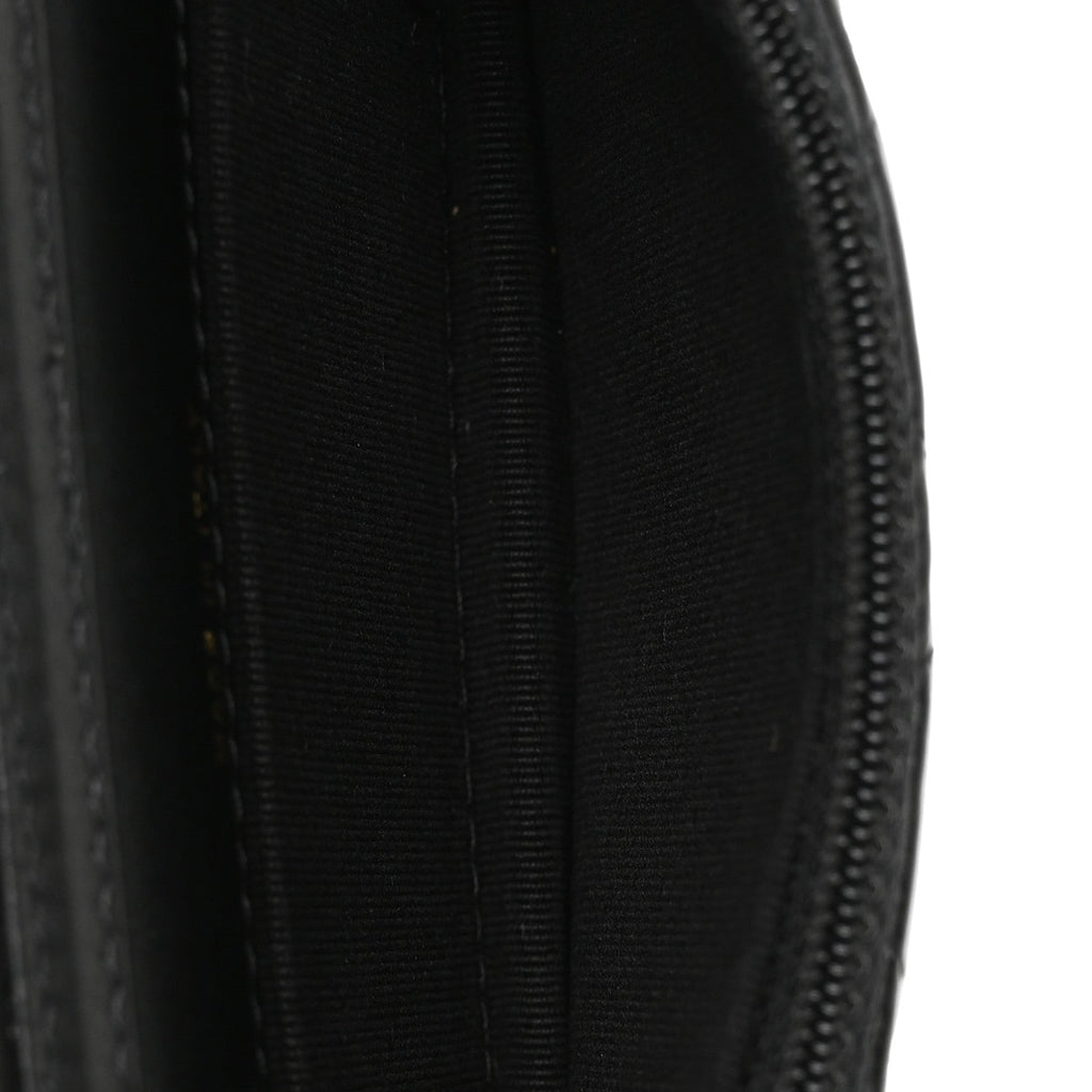 Calfskin Quilted Mini Maxi Pearls Wallet On Chain WOC Black