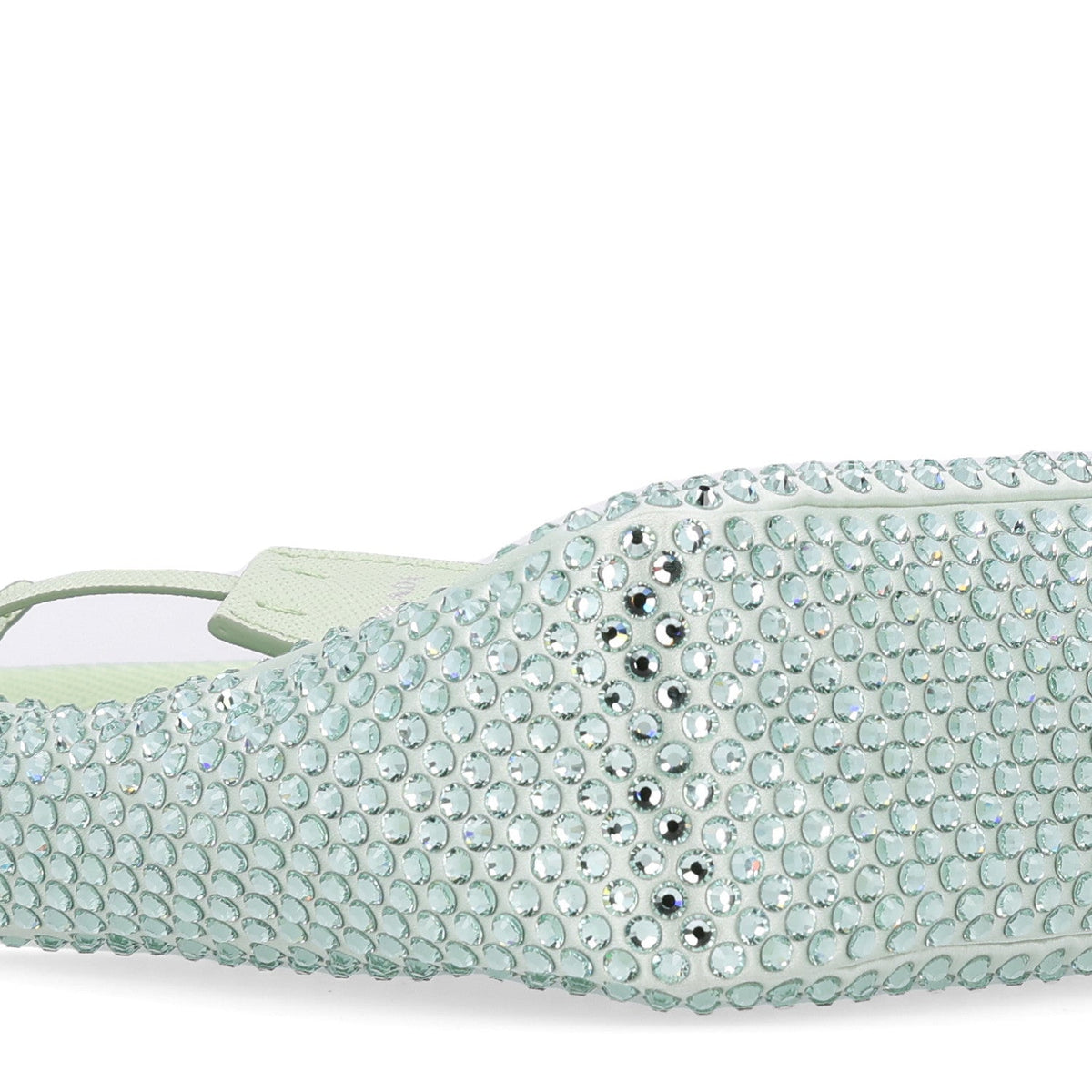 Satin Crystal Mini Re-Edition 2000 Bag Acqua