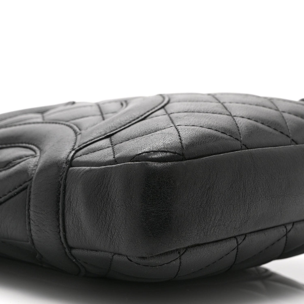 Calfskin Quilted Medium Cambon Messenger Black