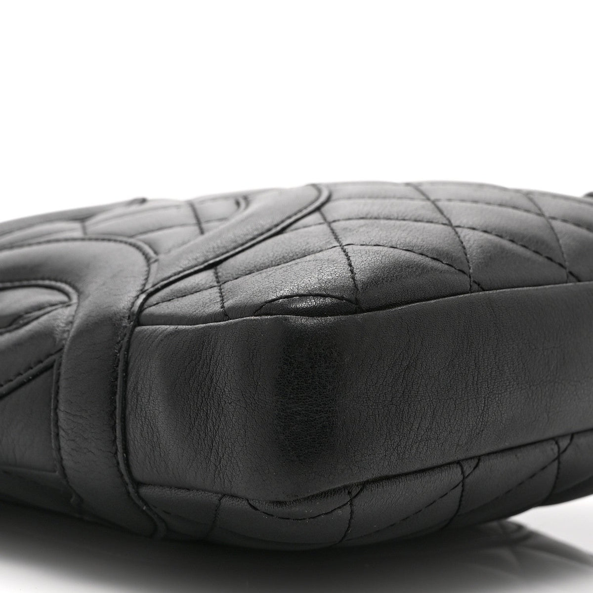 Calfskin Quilted Medium Cambon Messenger Black