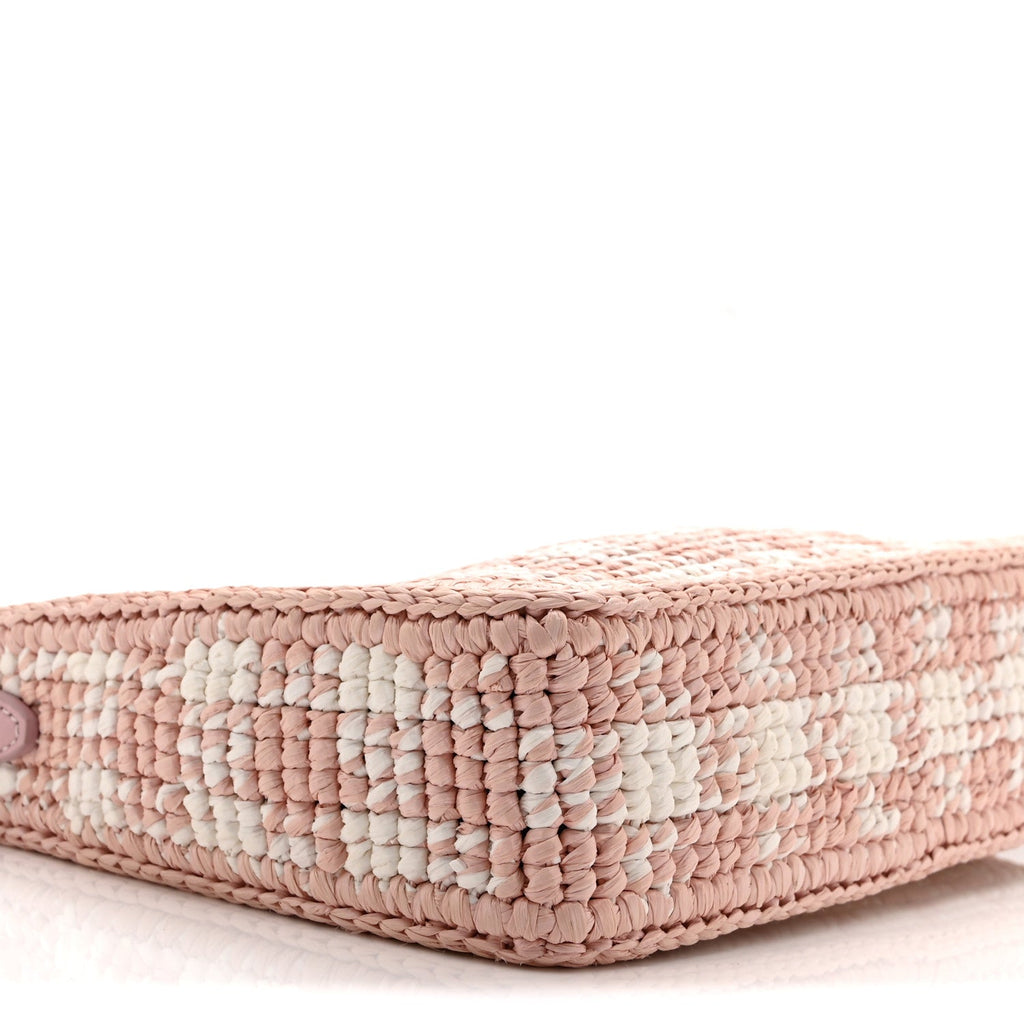 Yarn Raffia Effect Crochet Mini Re-Edition Shoulder Bag Alabastro