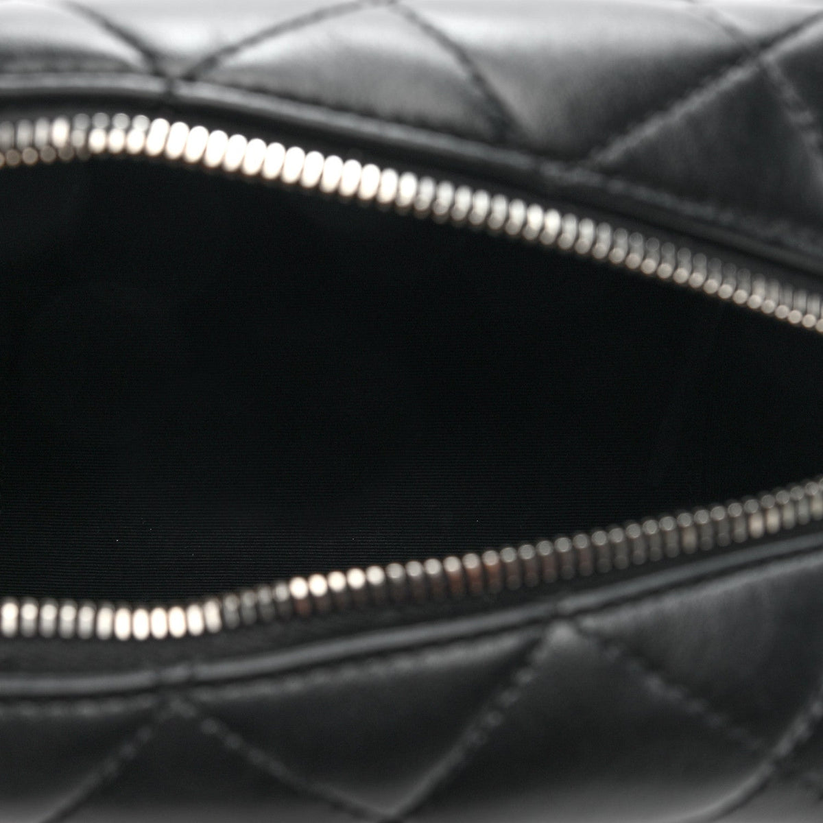 Calfskin Y Quilted Monogram Small Loulou Bowling Bag Black