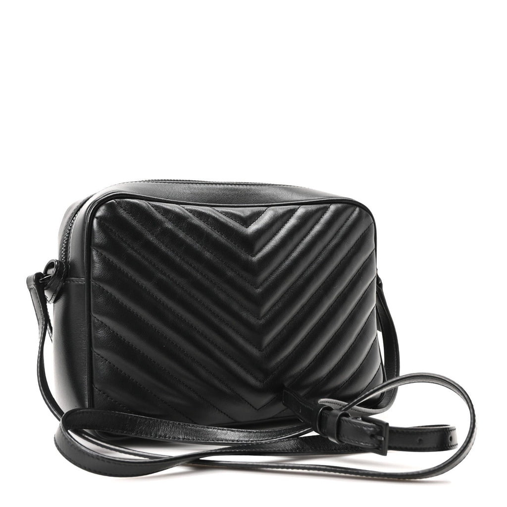 Calfskin Matelasse Monogram Monochrome Lou Camera Bag Black