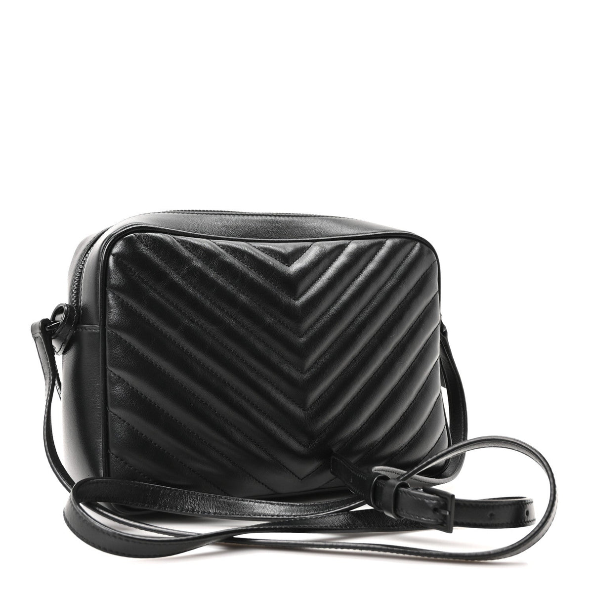 Calfskin Matelasse Monogram Monochrome Lou Camera Bag Black