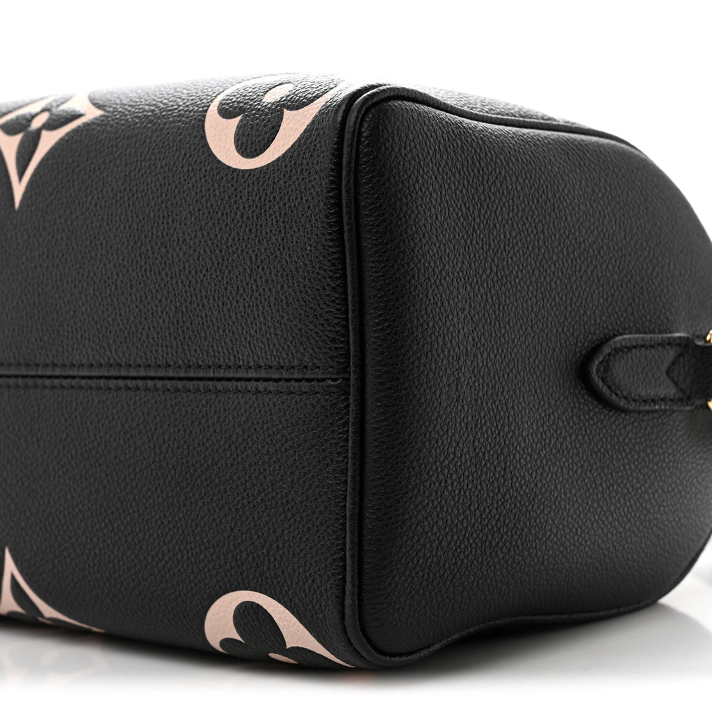 Empreinte Monogram Giant Speedy Bandouliere 25 Black Beige