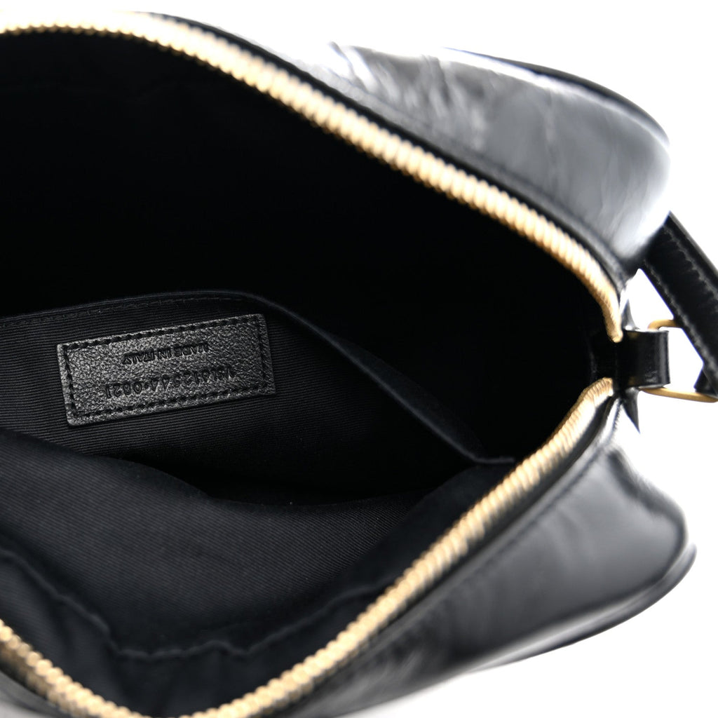 Tweed Calfskin Monogram Lou Camera Bag Black