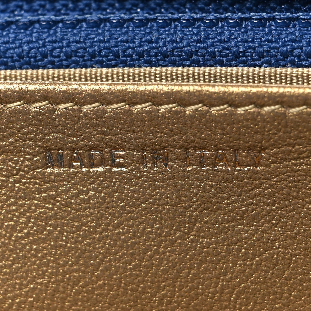 Lambskin Quilted CC Pearl Crush Wallet on Chain WOC Blue