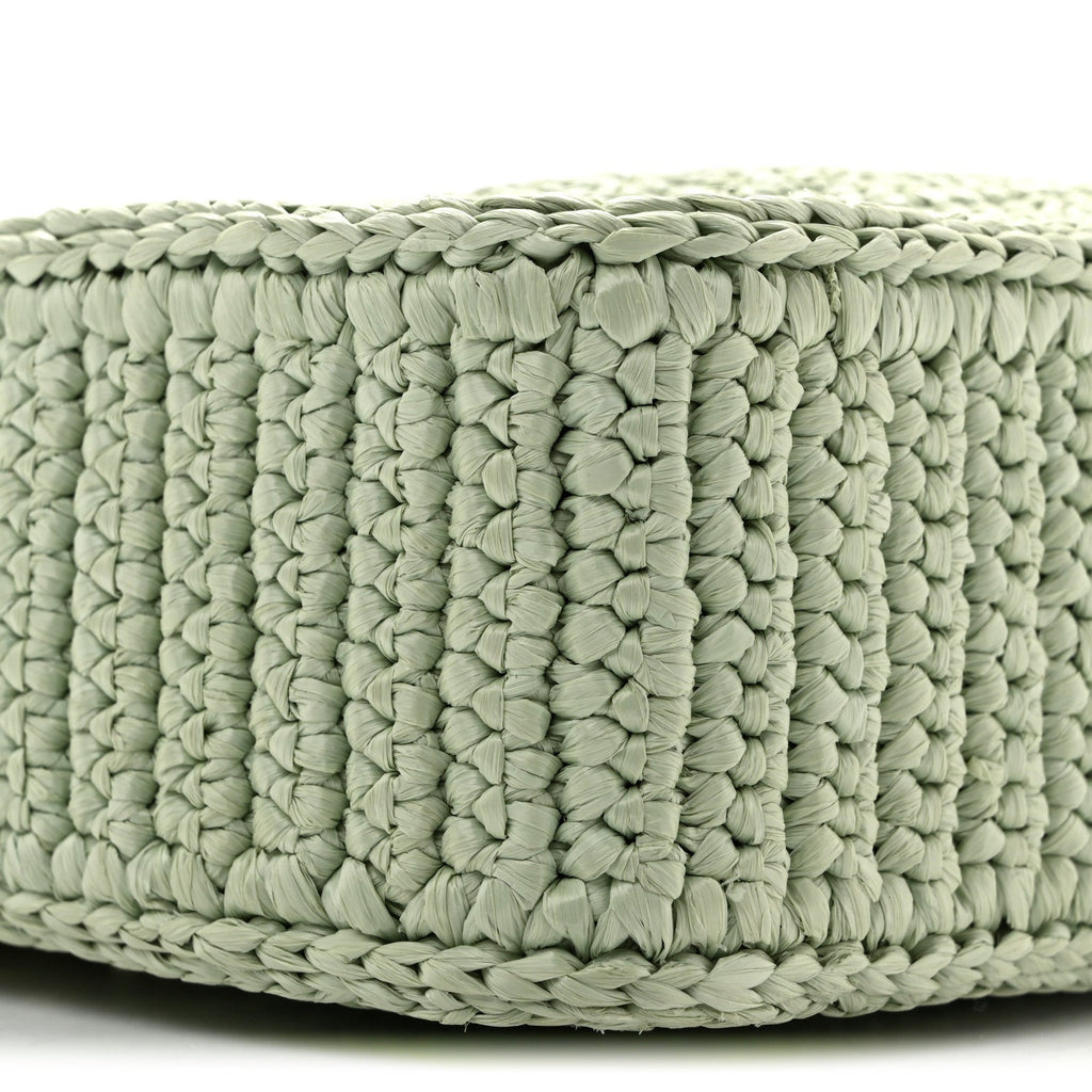 Yarn Raffia Effect Crochet Re-Edition 2005 Shoulder Bag Acqua