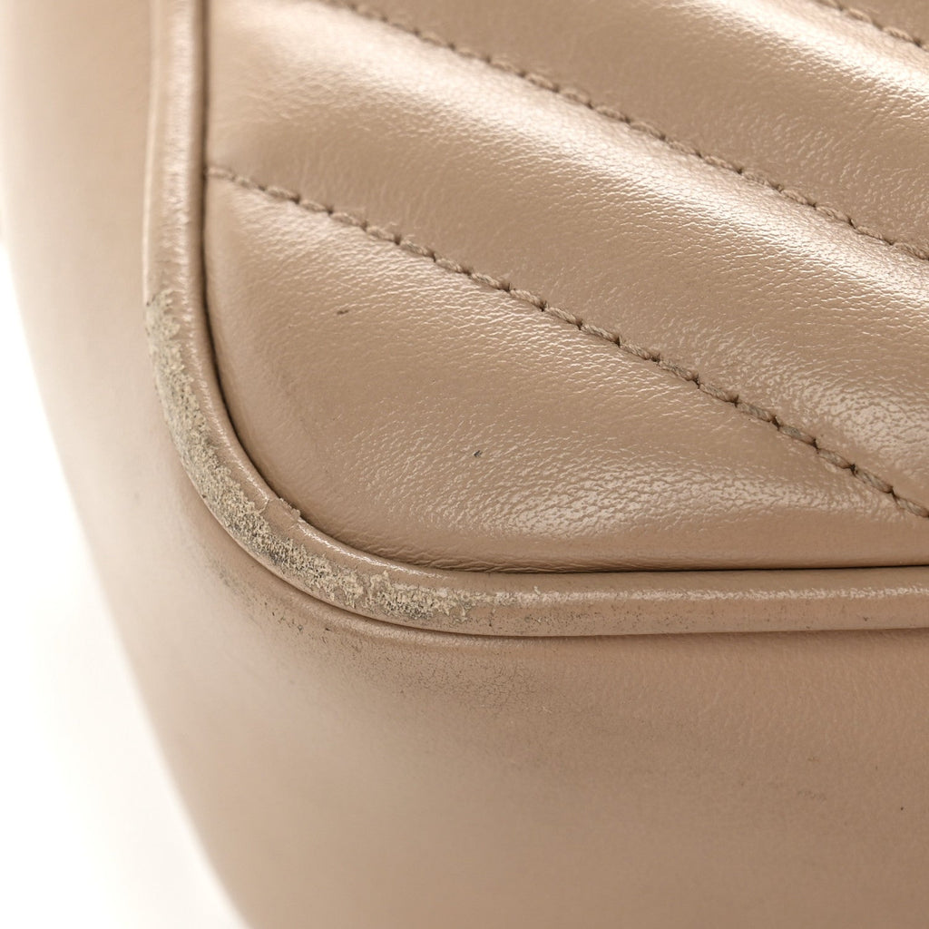 Calfskin Matelasse Monogram Lou Camera Bag Dark Beige
