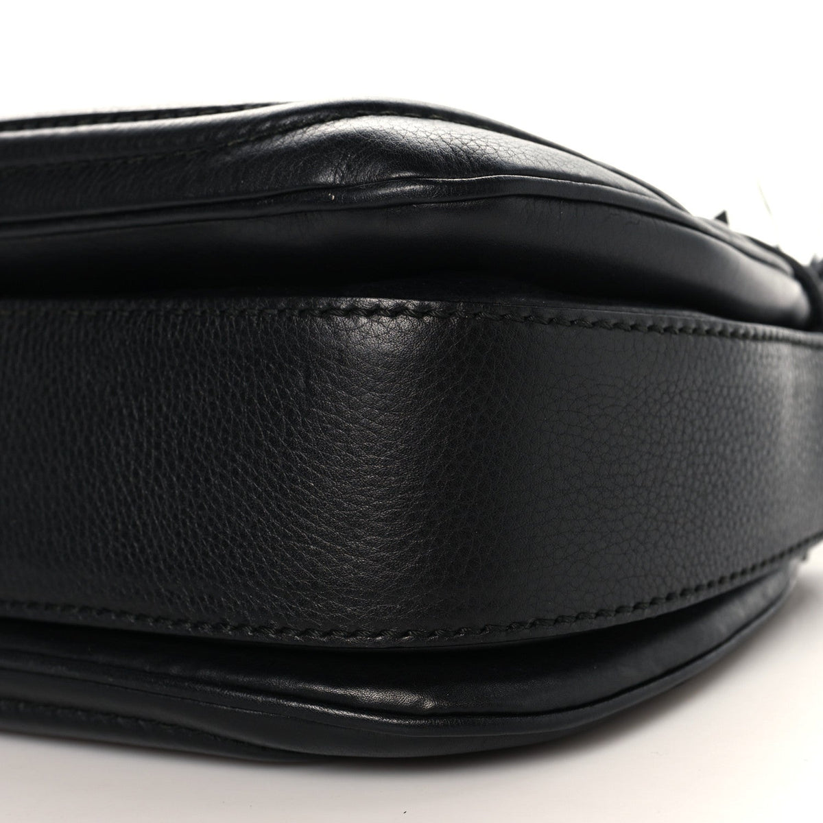 Calfskin Medium New Bamboo Top Handle Bag Black