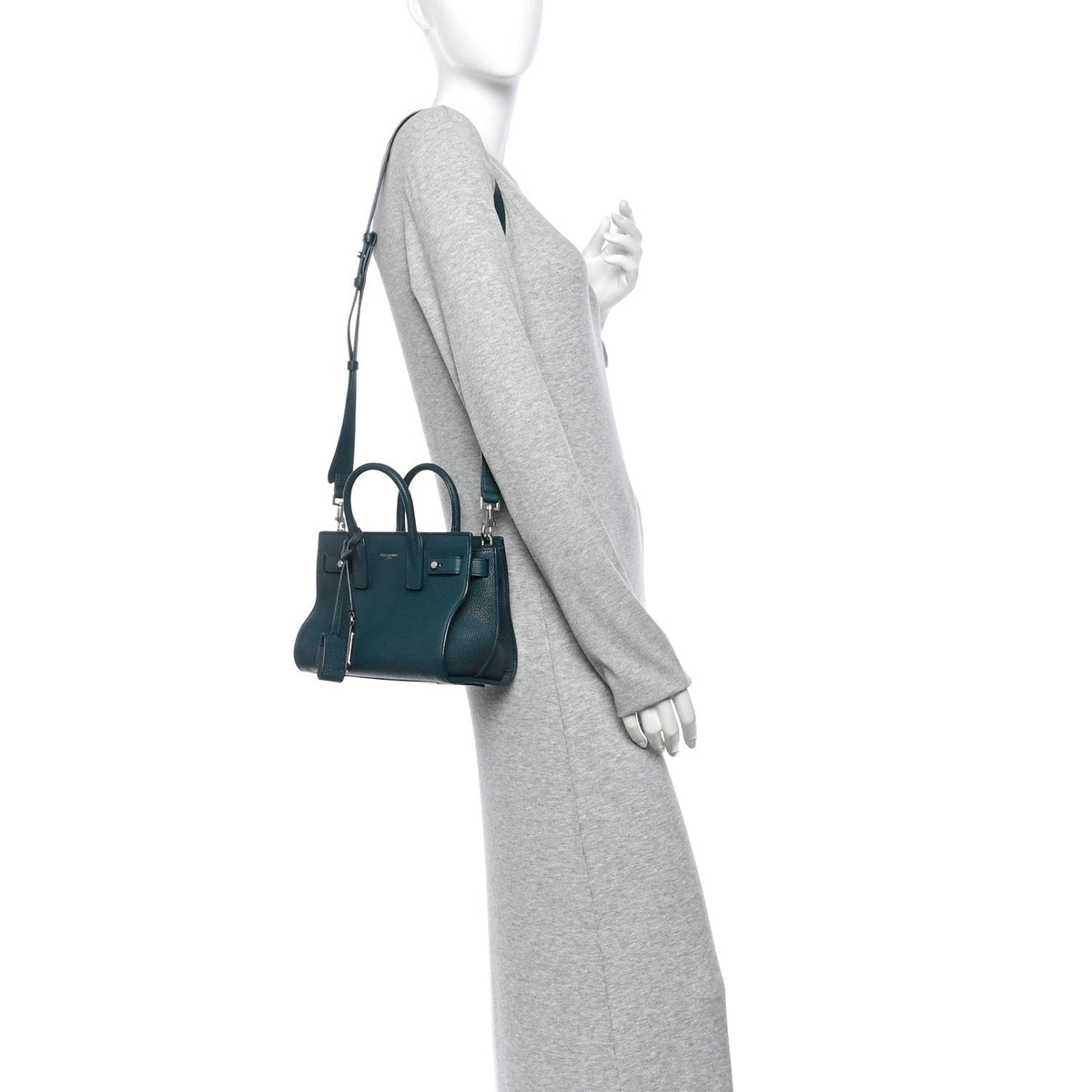 Grained Calfskin Nano Sac De Jour Souple Teal Green