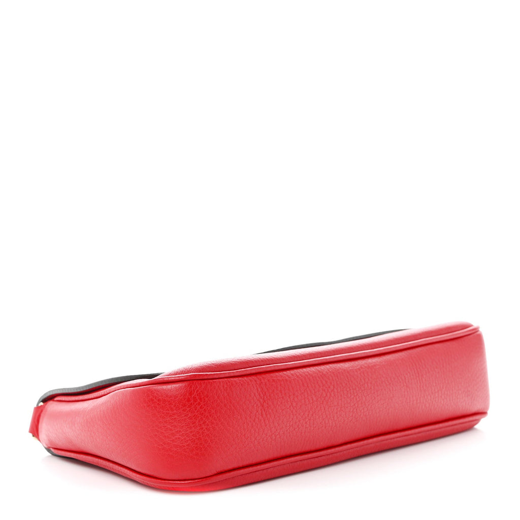 Pebbled Calfskin Medium Soho Flap Crossbody Tabasco Red