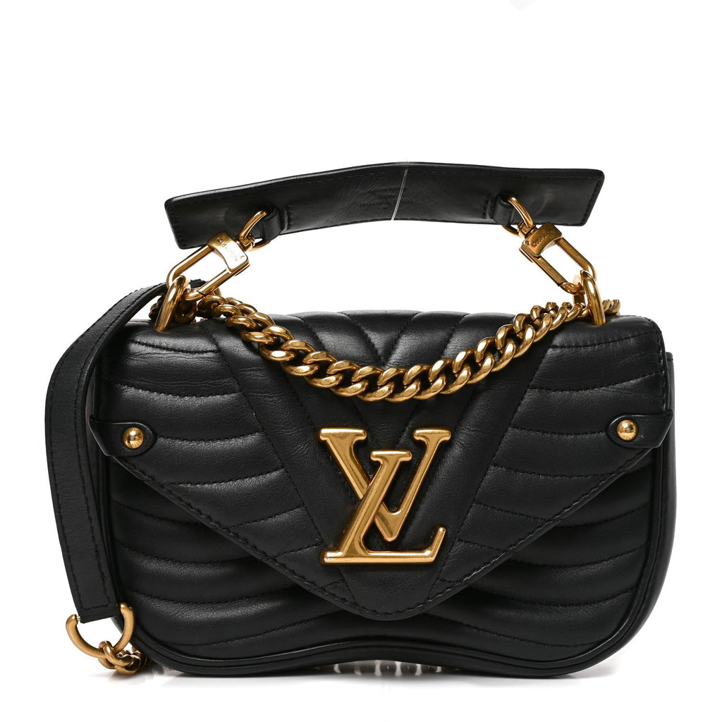 Calfskin New Wave Chain PM Black