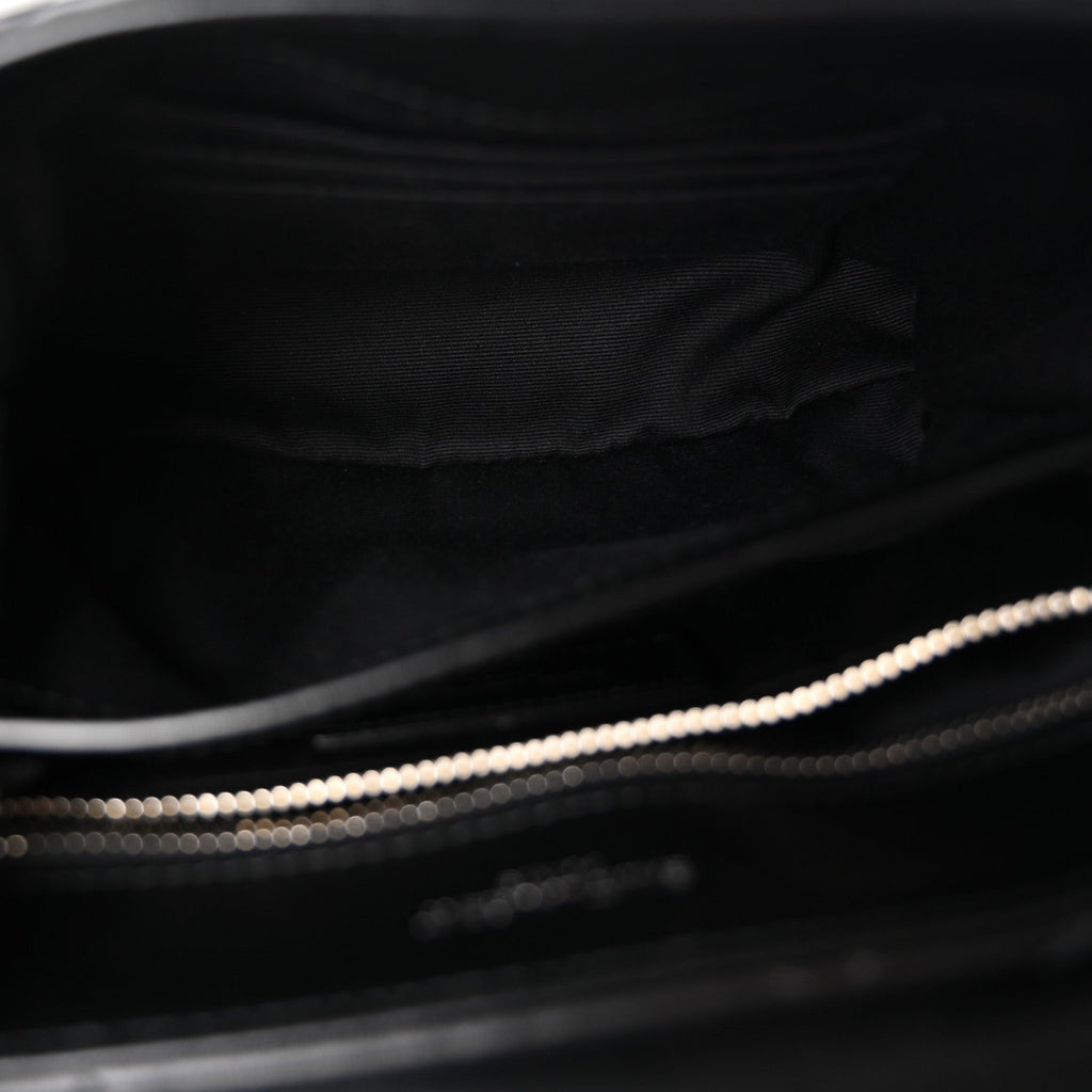 Calfskin Y Quilted Monogram Toy Loulou Crossbody Bag Black