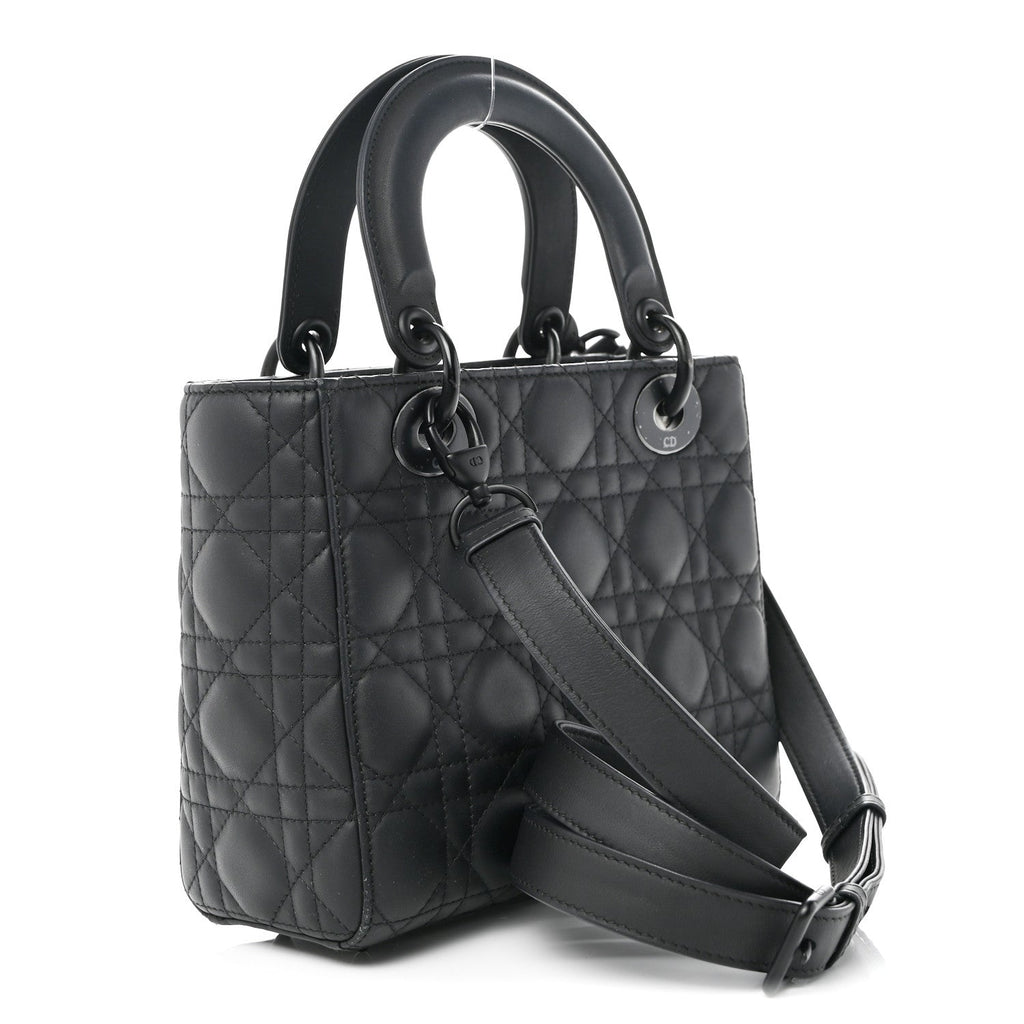 Ultra Matte Calfskin Cannage Small My ABCDior Lady Dior Black