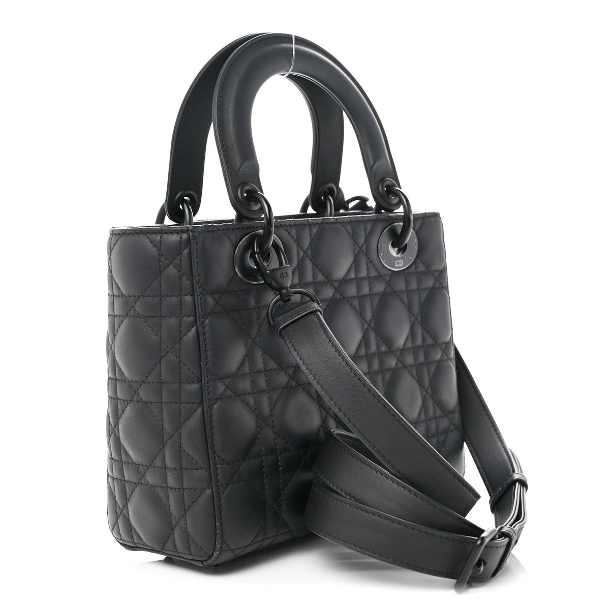 Ultra Matte Calfskin Cannage Small My ABCDior Lady Dior Black