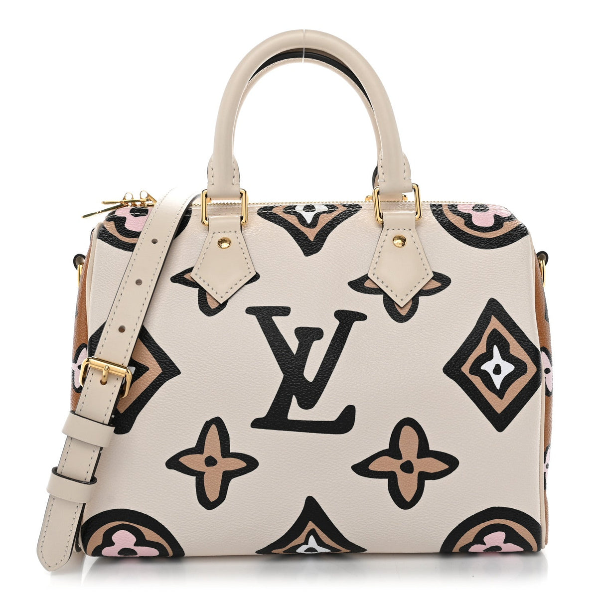 Monogram Giant Wild At Heart Speedy Bandouliere 25 Creme