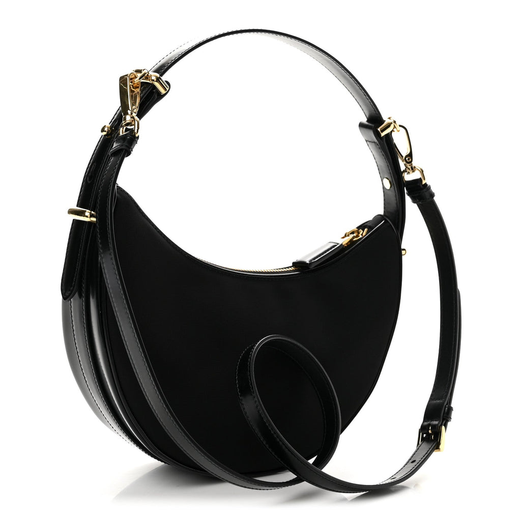Re-Nylon Spazzolato Arque Shoulder Bag Black