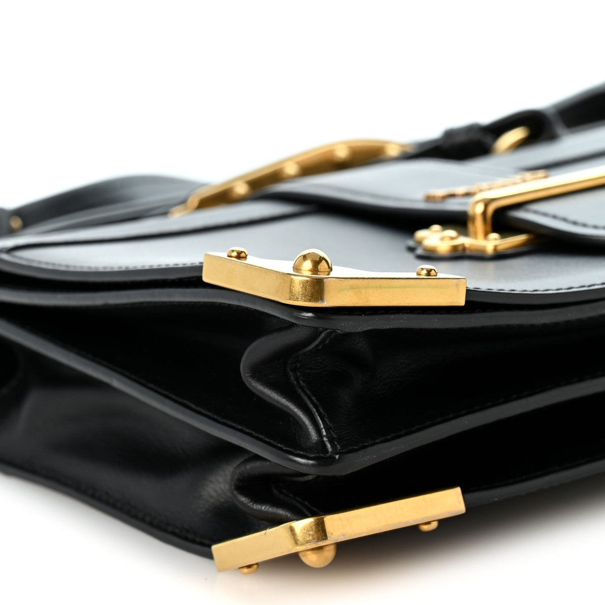 City Calf Saffiano Large Cahier Bag Black