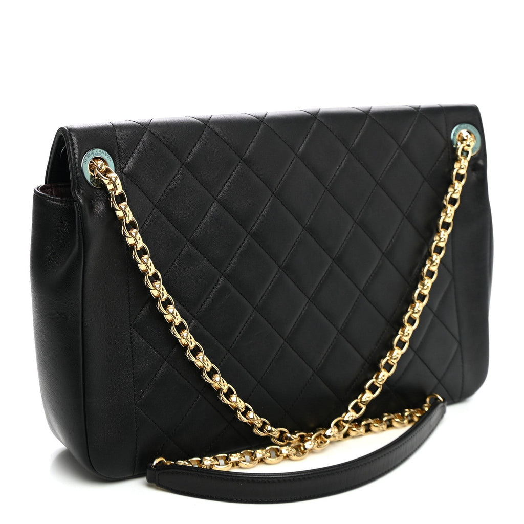 Lambskin Quilted Large Chic With Me Flap Black