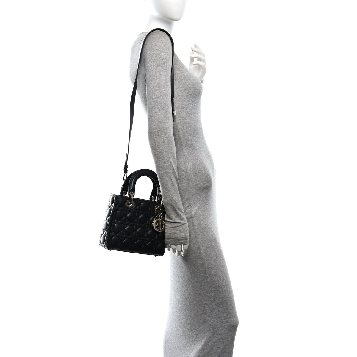 Lambskin Cannage Small My ABCDior Lady Dior Black