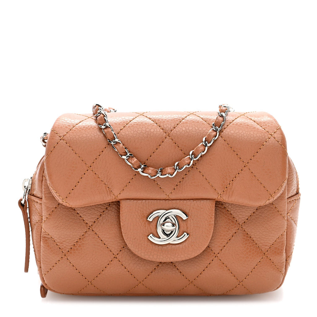 Caviar Quilted New Mini Flap Brown