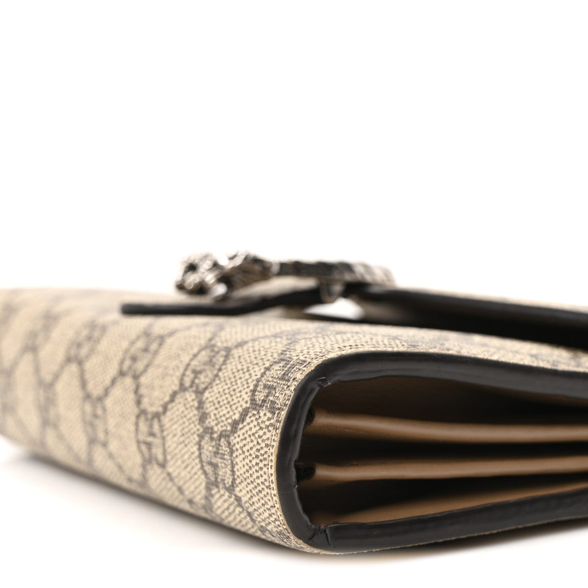 GG Supreme Monogram Mini Dionysus Chain Wallet Beige Taupe