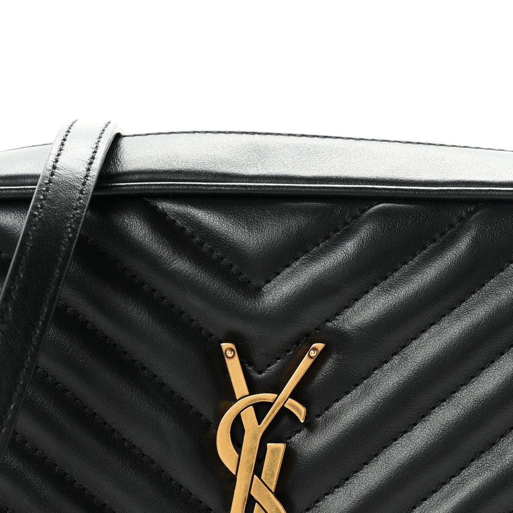 Calfskin Matelasse Monogram Lou Camera Bag Black