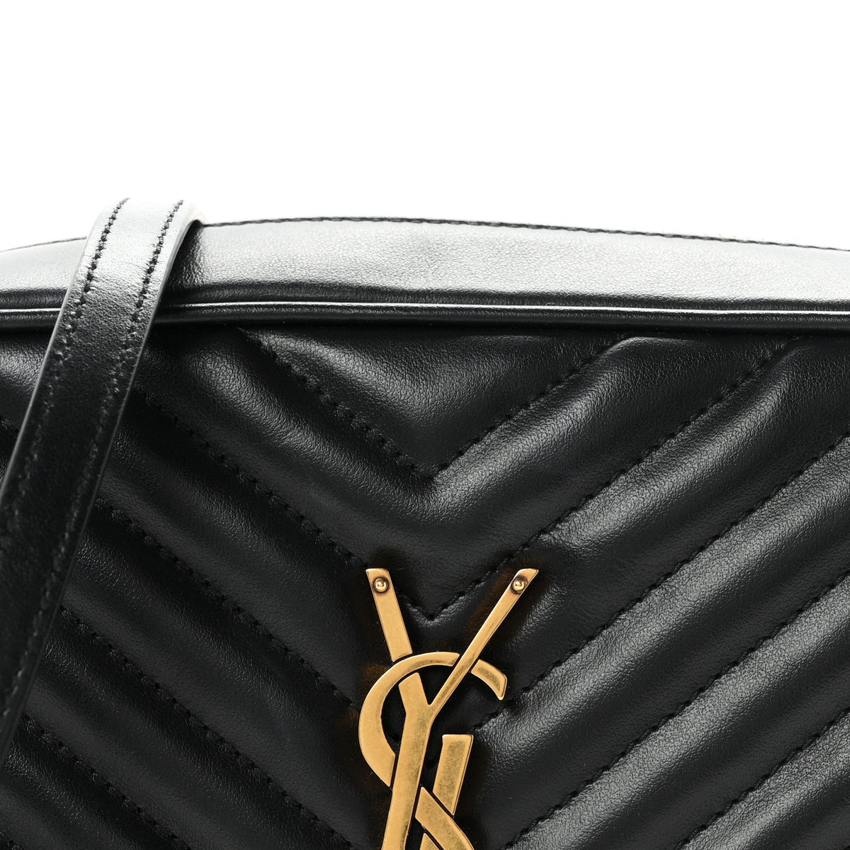 Calfskin Matelasse Monogram Lou Camera Bag Black