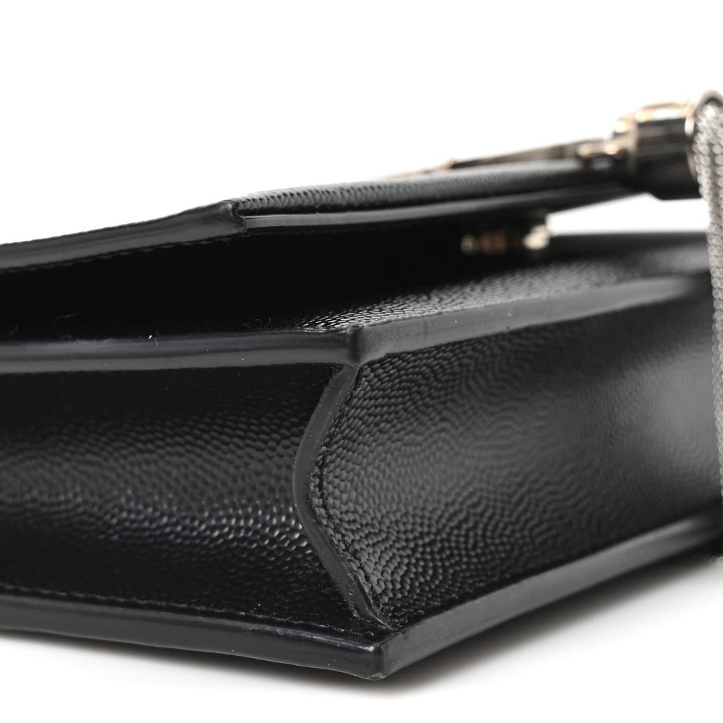 Grain De Poudre Classic Monogram Kate Tassel Chain Wallet Black