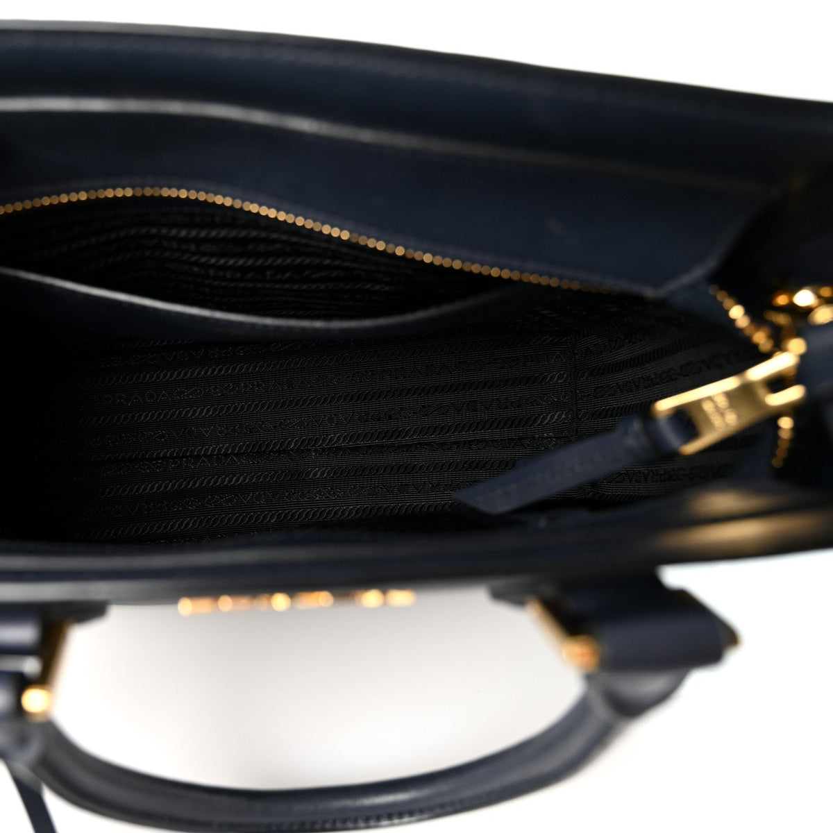 Saffiano Soft Calfskin Small Zippered Tote Baltico