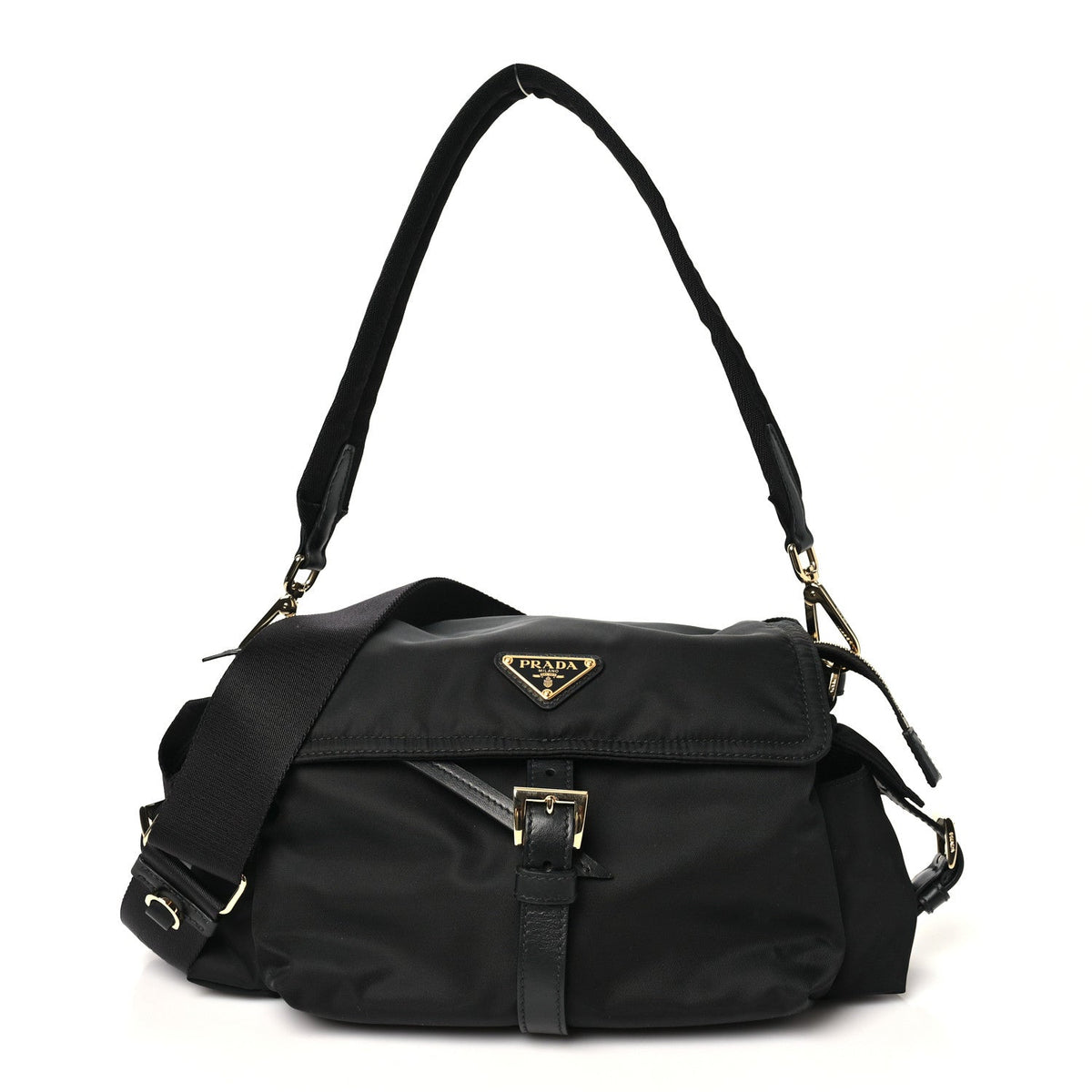 Re-Nylon Medium Explore Shoulder Bag Black