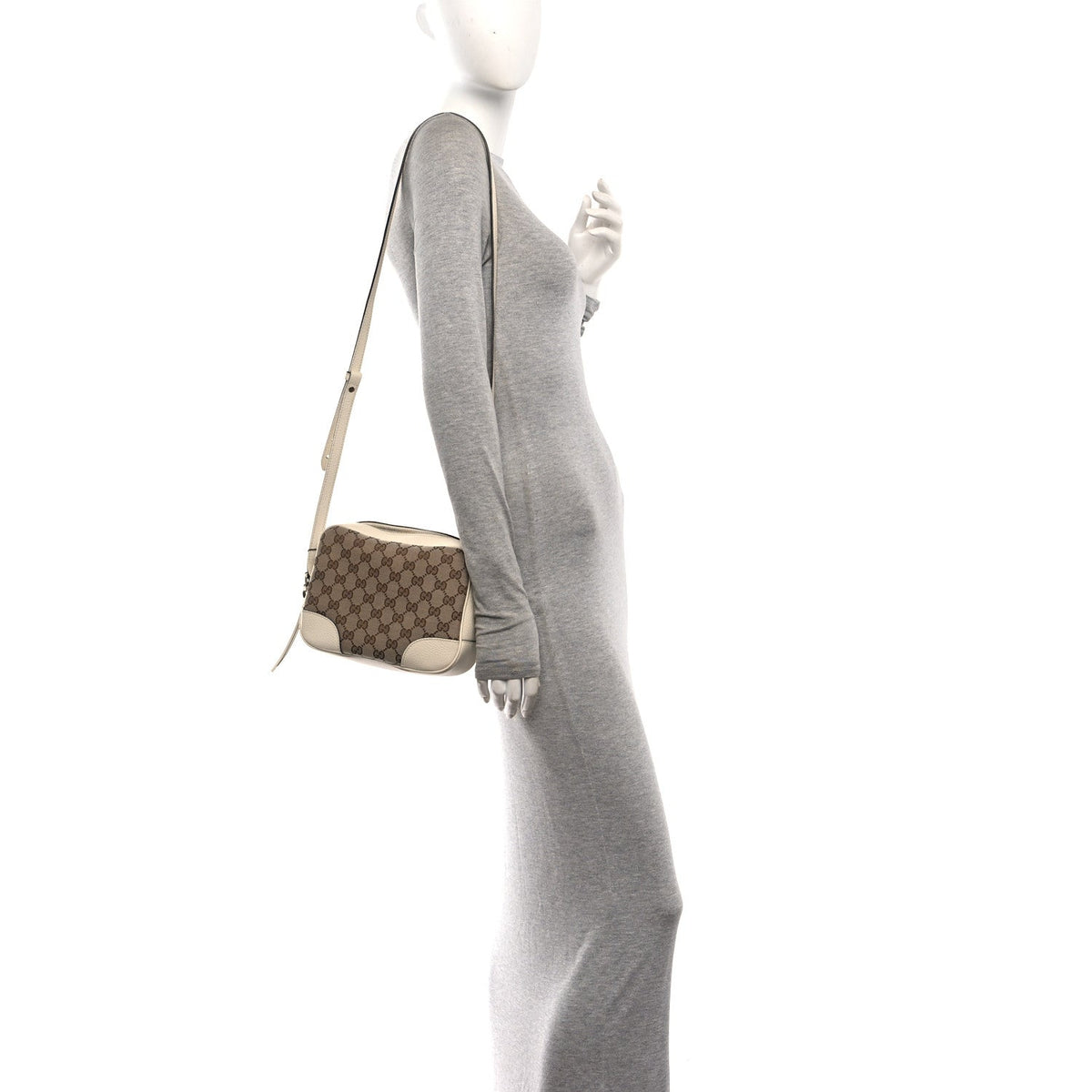 Monogram Dollar Calfskin Mini Bree Messenger Bag Beige Ebony Avoire