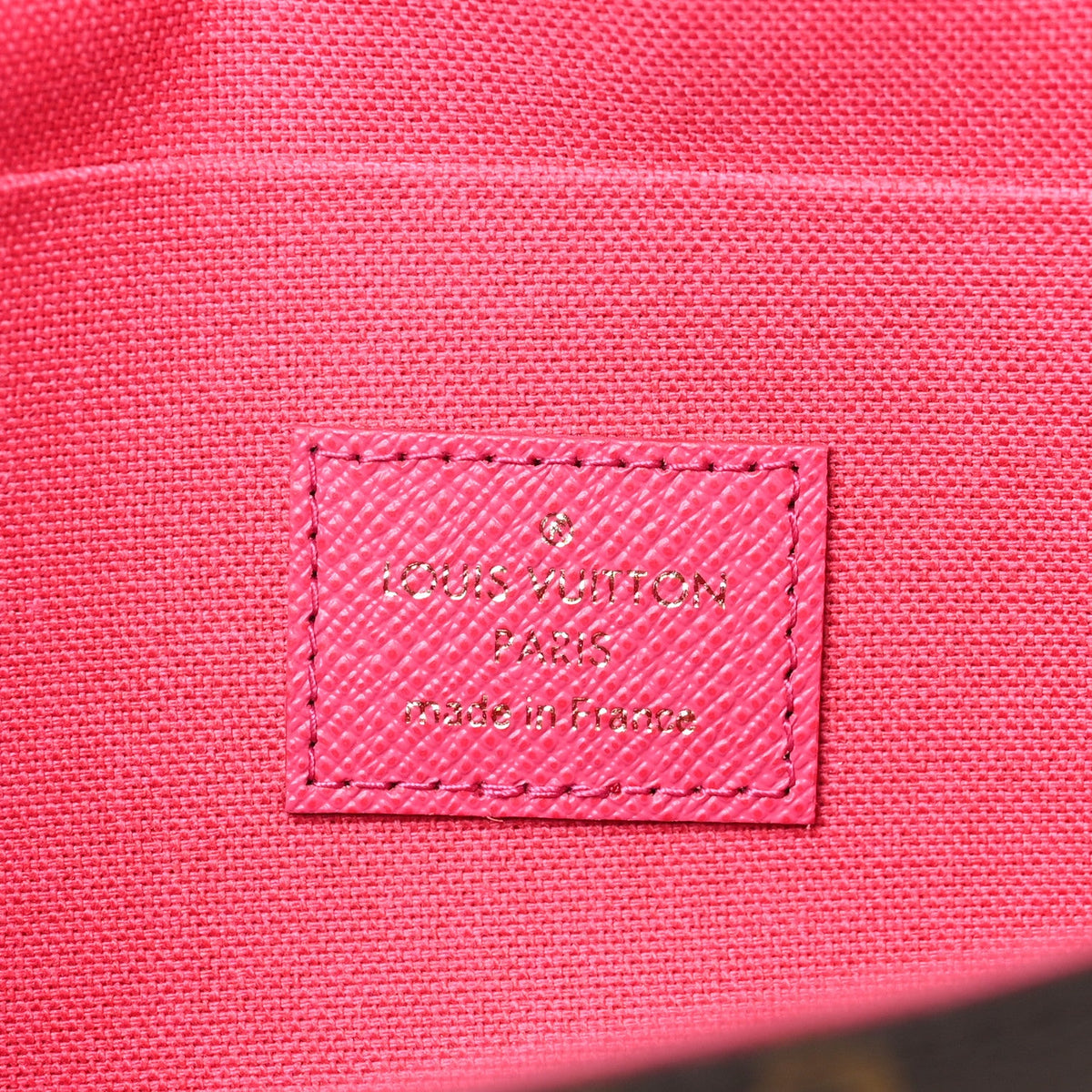 Monogram Pochette Felicie Chain Wallet Fuchsia
