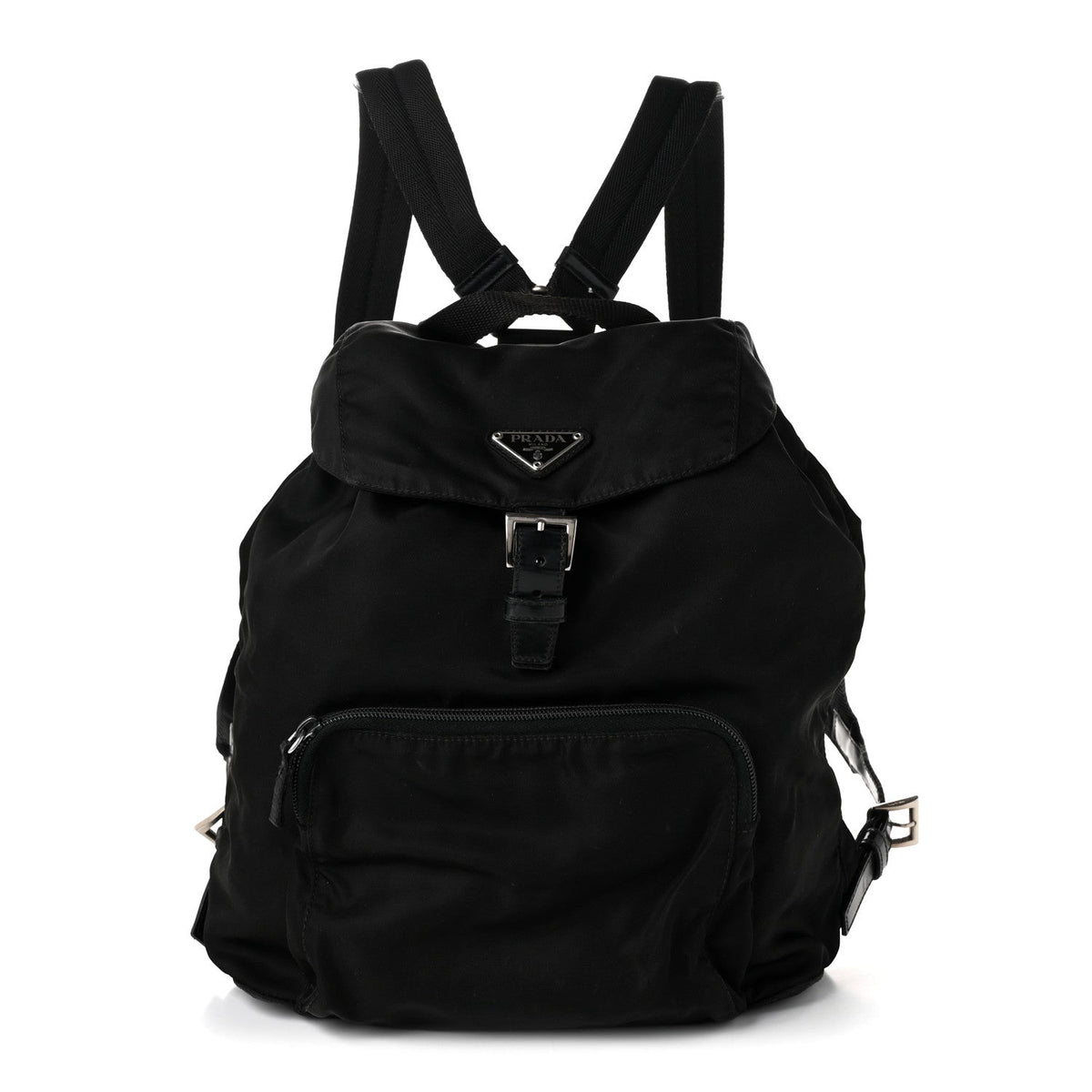 Tessuto Nylon Vela Cinch Backpack Black