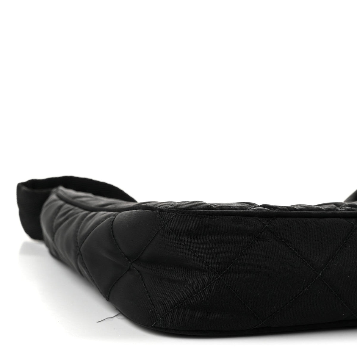 Tessuto Nylon Stitched Shoulder Bag Black