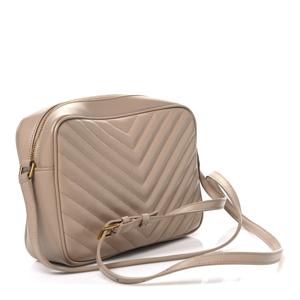 Calfskin Matelasse Monogram Lou Camera Bag Dark Beige