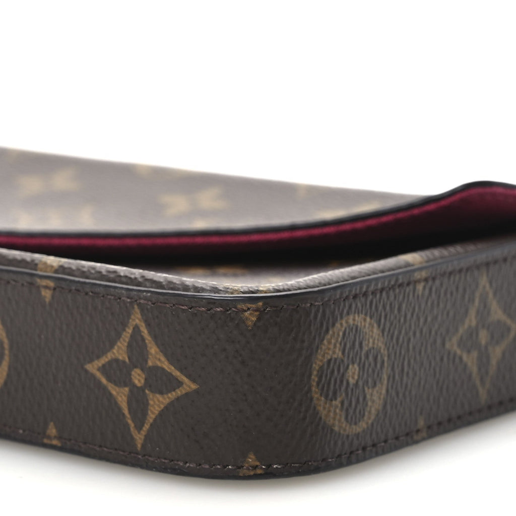Monogram Pochette Felicie Chain Wallet Fuchsia