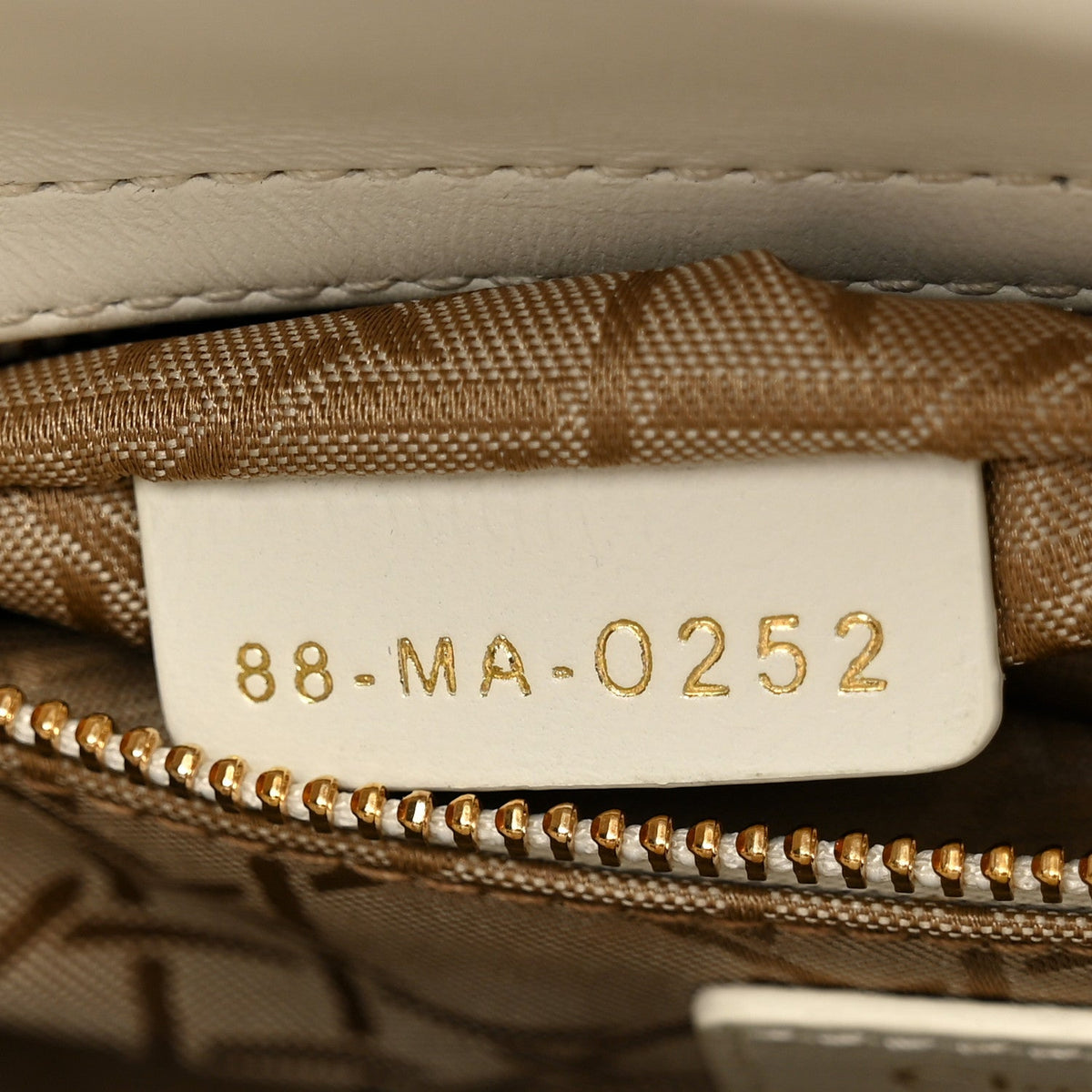 Lambskin Cannage Small My ABCDior Lady Dior White