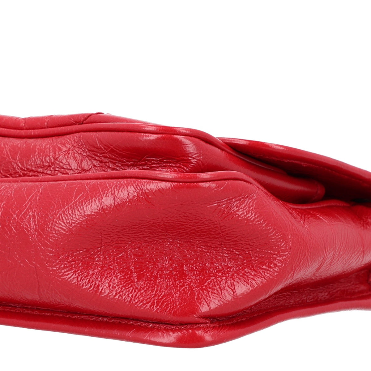 Crinkled Calfskin Matelasse Monogram Baby Niki Chain Satchel Rouge Eros