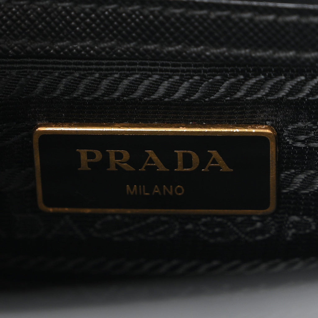Saffiano Small Galleria Double Zip Tote Black