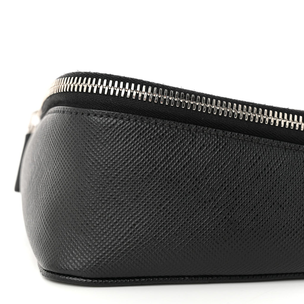 Saffiano Triangle Belt Bag Black