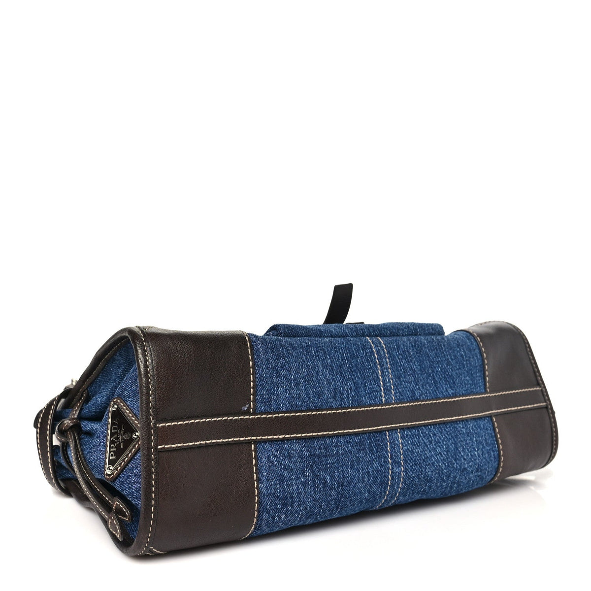 Denim Buffalo Triangle Medium Bonnie Shoulder Bag  Blue Caffe