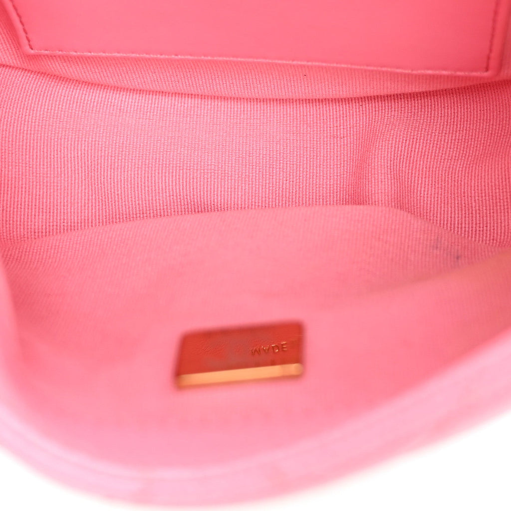 Caviar Quilted Mini Messenger Flap Light Pink