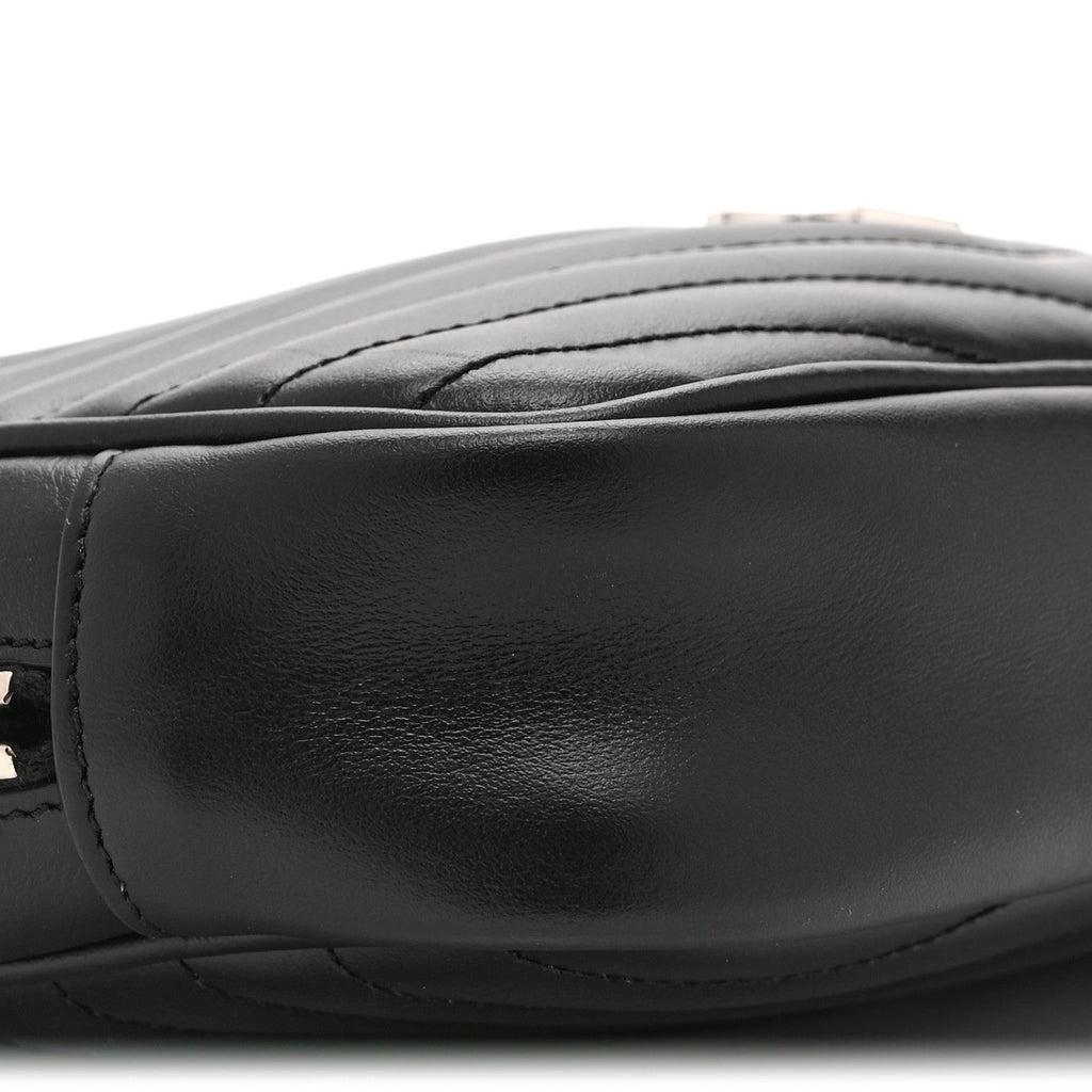 Calfskin Matelasse Monogram Mini Lou Camera Bag Black
