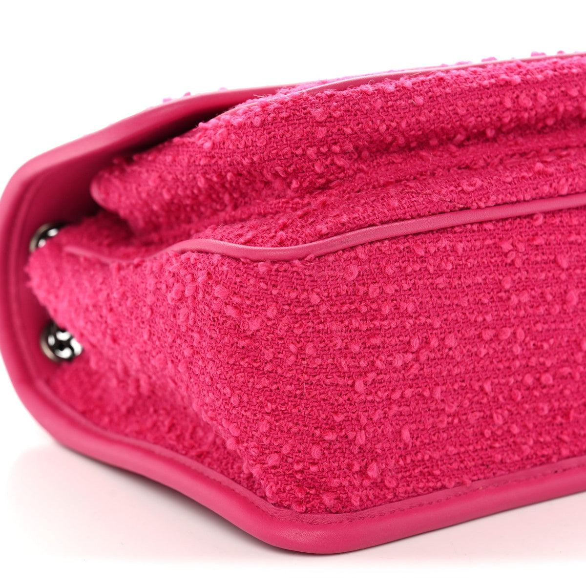 Boucle Tweed Monogram Baby Niki Chain Satchel Pink