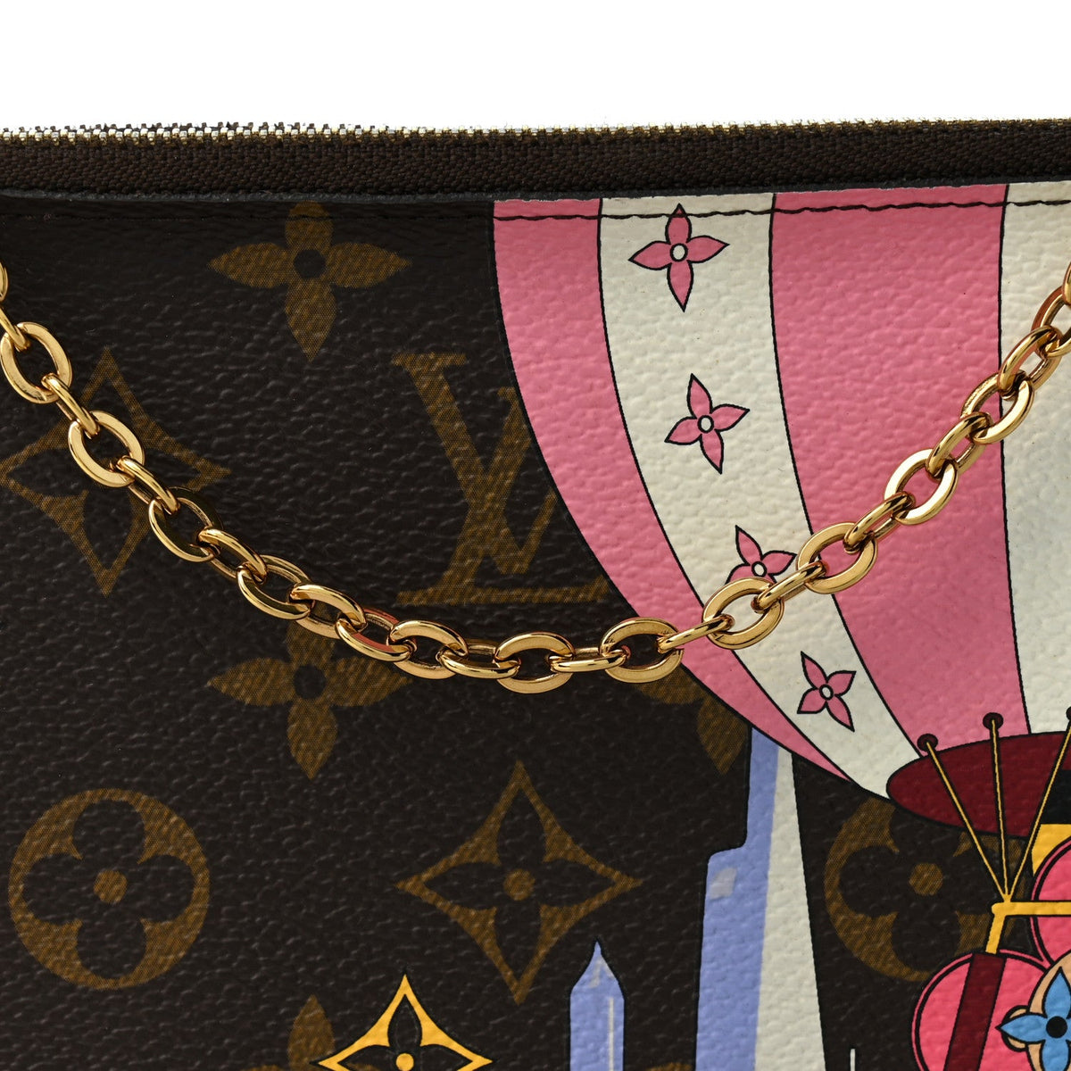 Monogram 2019 Christmas Animation Double Zip Pochette