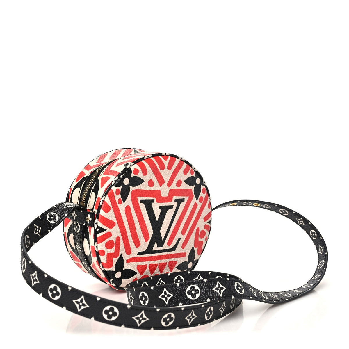 Monogram Giant Crafty Boite Chapeau Souple PM Creme Rouge Black