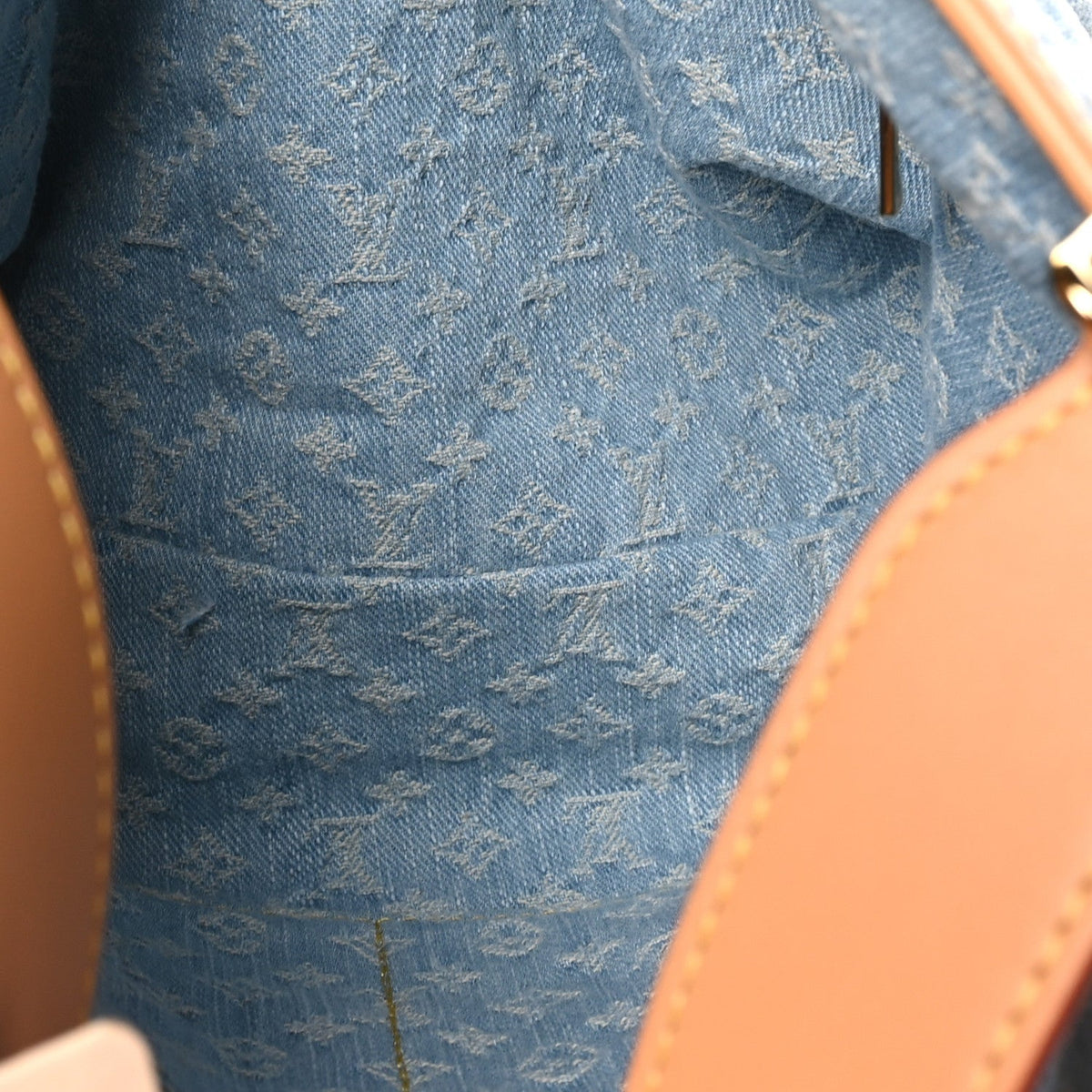 Monogram Denim CarryAll PM Sky Blue