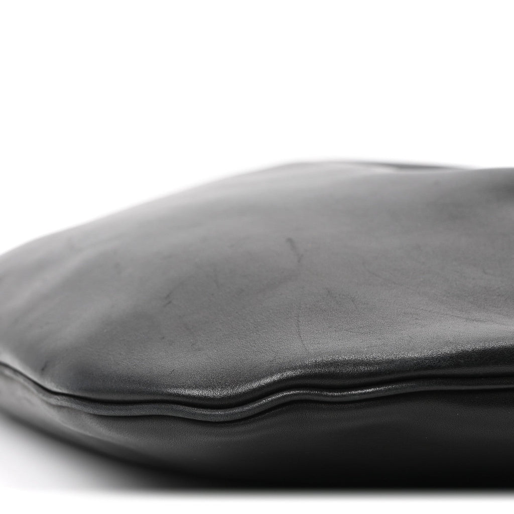 Smooth Calfskin Paris VII Large Flat Hobo Black